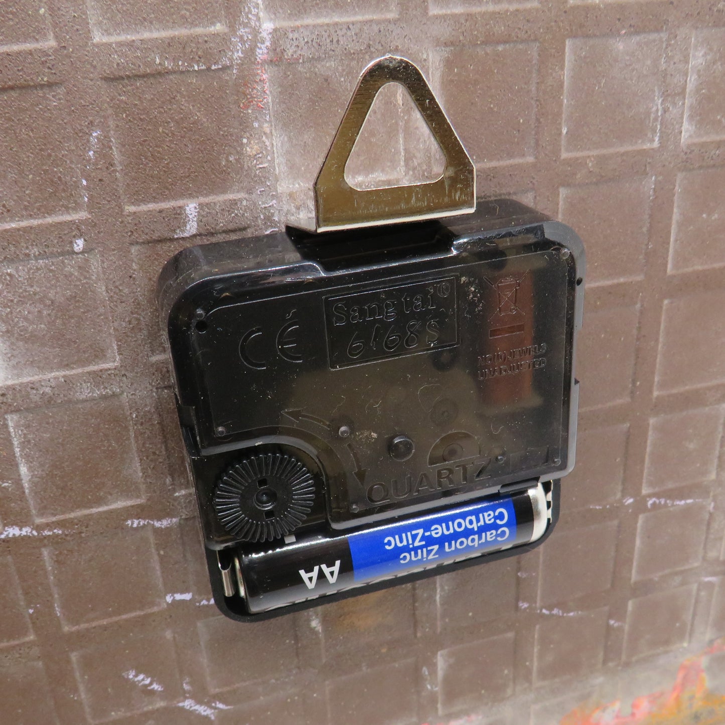 Arizona Sunset Hand-Painted Pour Paint Tile Clock - Recycled Habitat Tile 8x8 Artistic Wall Clock