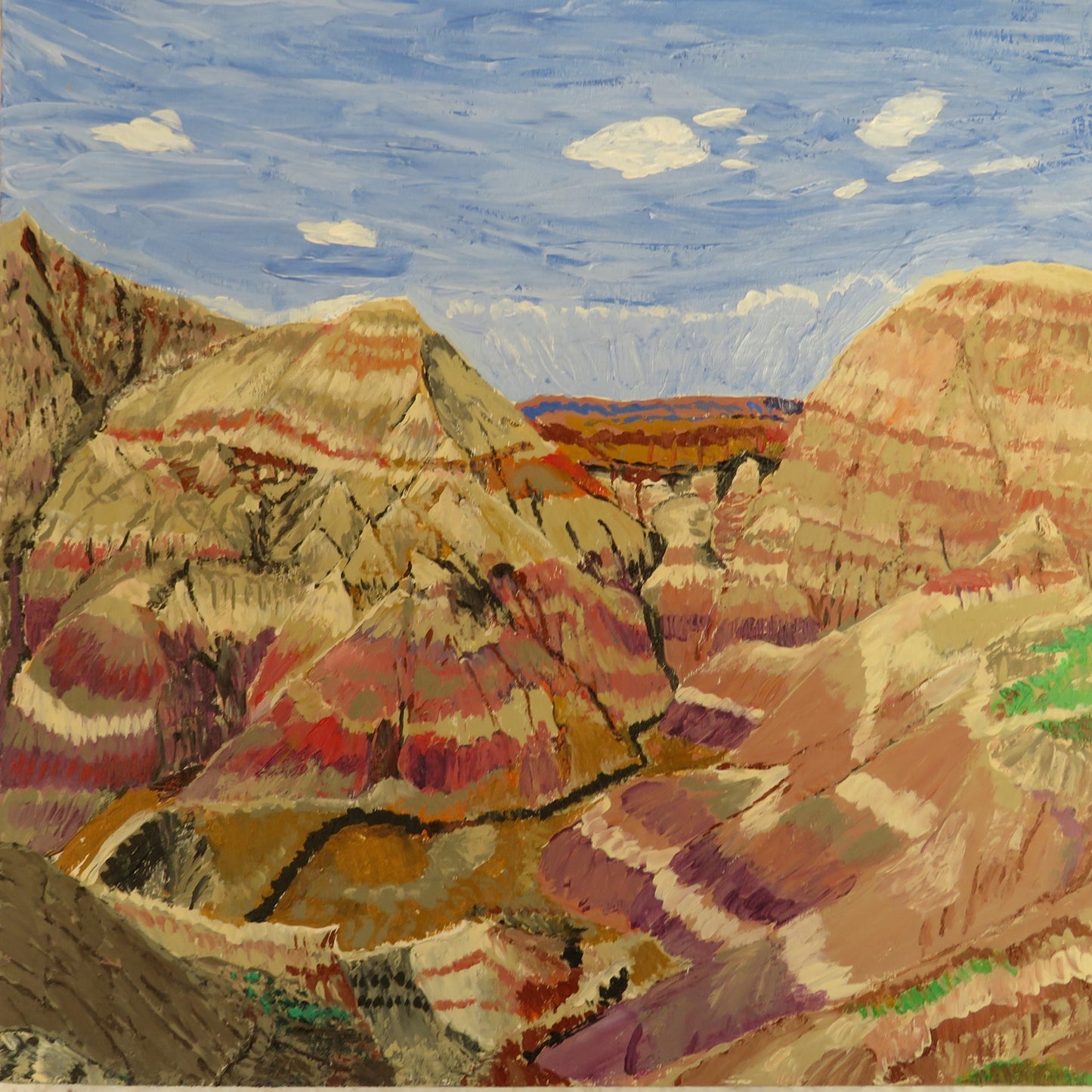 Painted Desert Art Print - 8x8 Signed Original Arizona Landscape, Wall Decor, Home Artisanal Touch