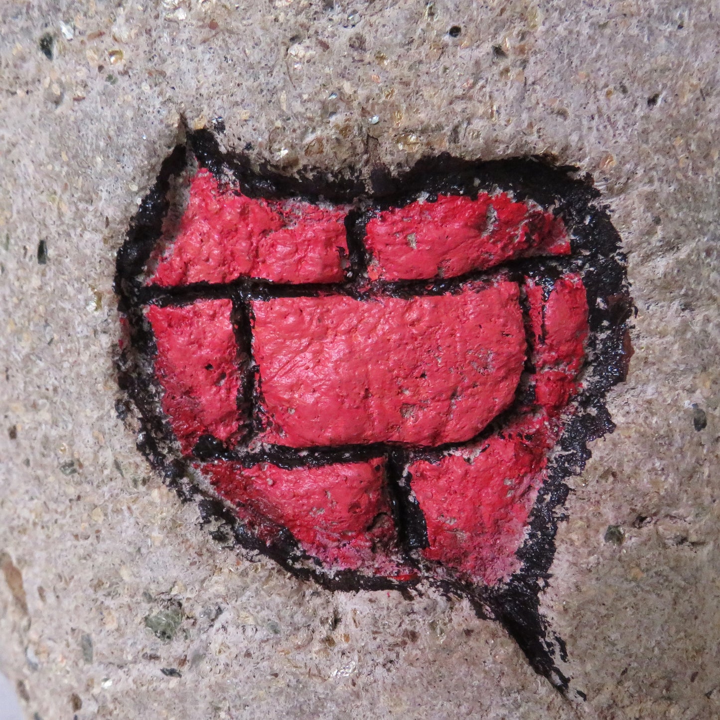 Unique Hypertufa Planter with Vintage Brick Design, Rustic 6.25 Hand-Carved Stone Pot for Plants