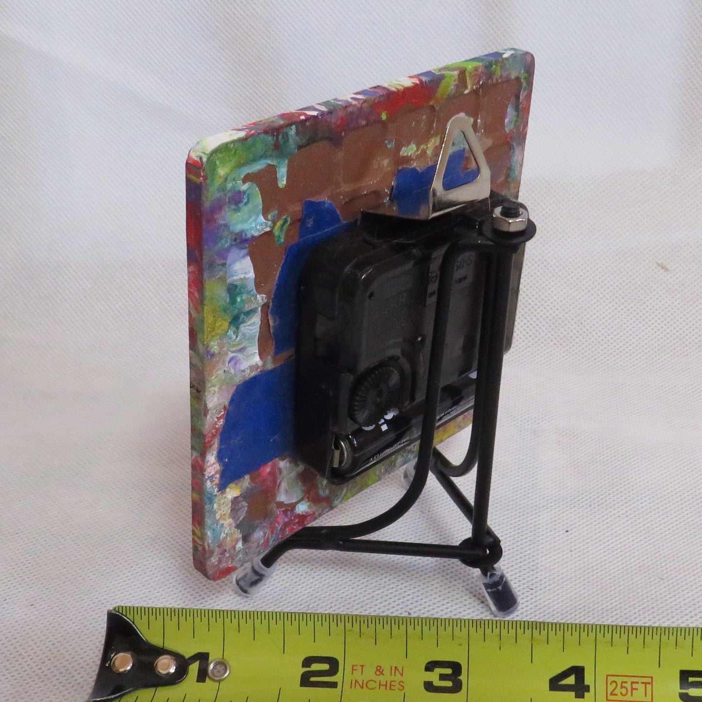 Bright Acrylic Pour Paint 4x4 Clocks Inspired by Cinco de Mayo | Unique Decor for Home Year-Round