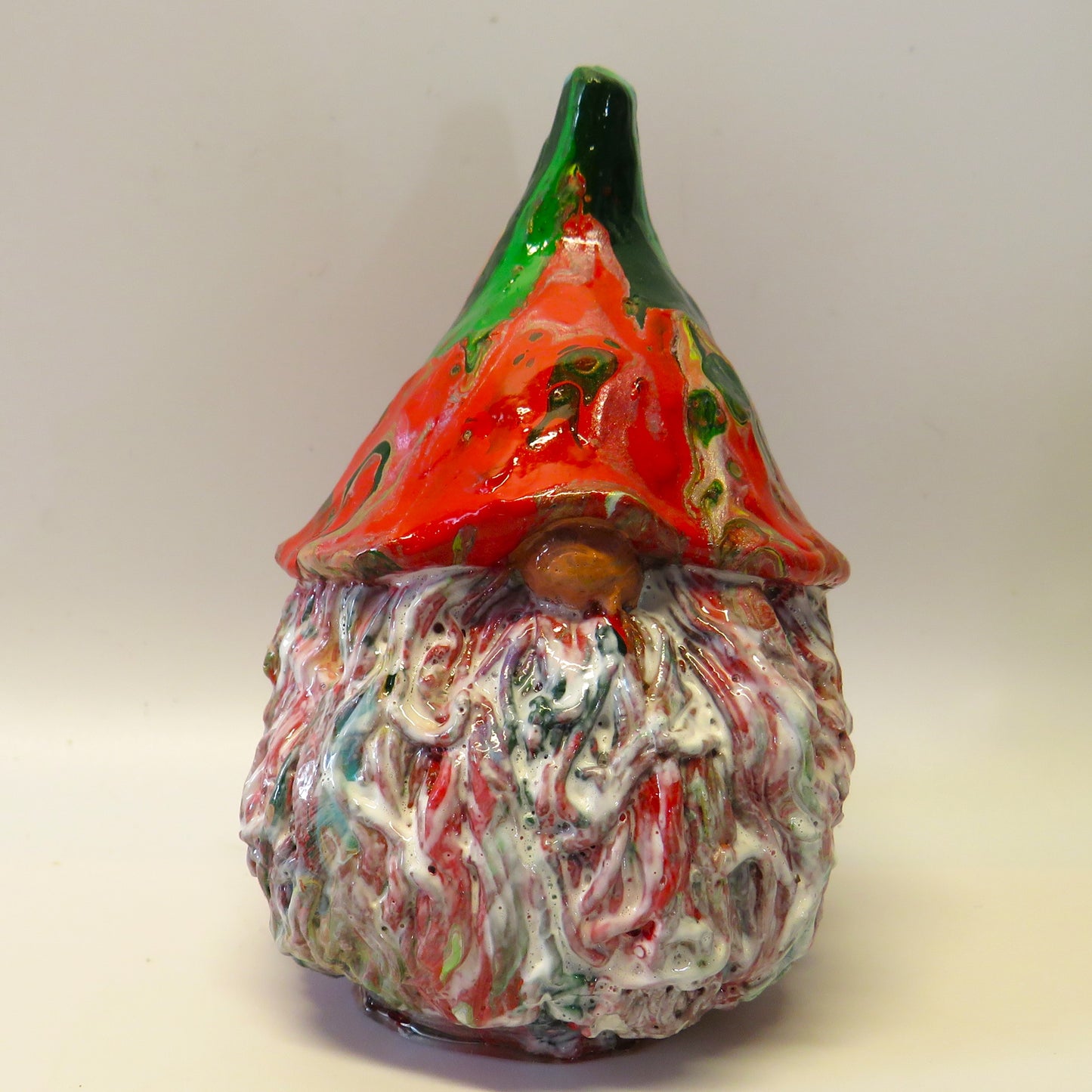 Handcrafted Cement Gnome - Fall and Holiday Painted Garden Decor - Swedish Mold - Custom Colors Available