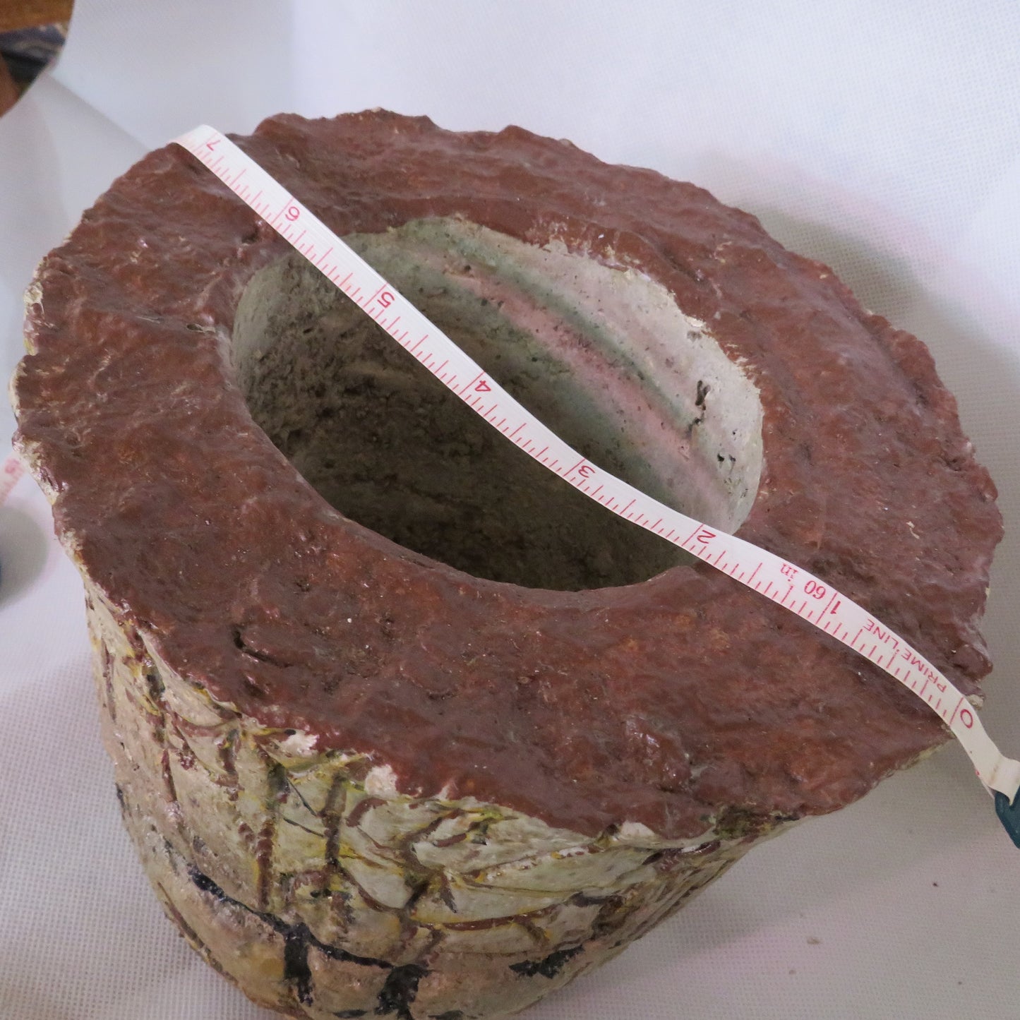 Unique 7 Inch Hypertufa Cat Petroglyph Planter - Indoor/Outdoor Native American Art