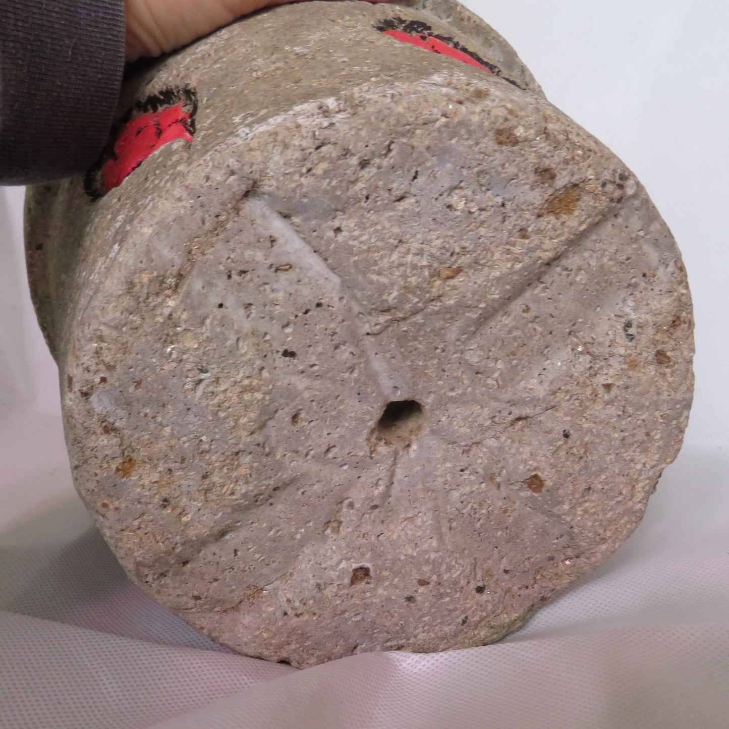 Rustic Hypertufa Planter - Durable Indoor/Outdoor Carved Brick and Stucco Design