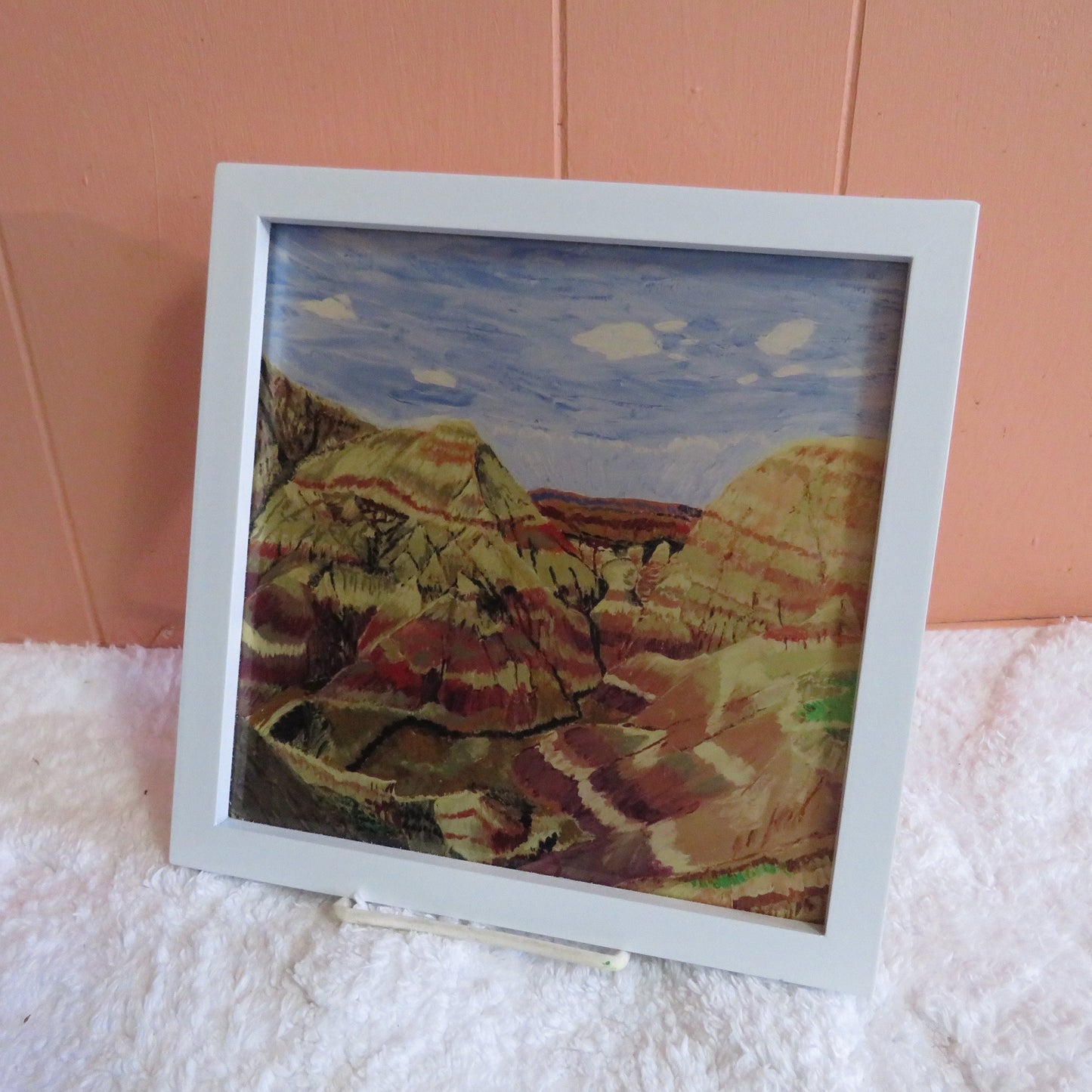 Painted Desert Art Print - 8x8 Signed Original Arizona Landscape, Wall Decor, Home Artisanal Touch