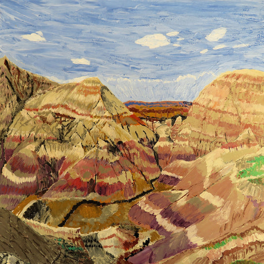 Painted Desert Art Print - 8x8 Signed Original Arizona Landscape, Wall Decor, Home Artisanal Touch