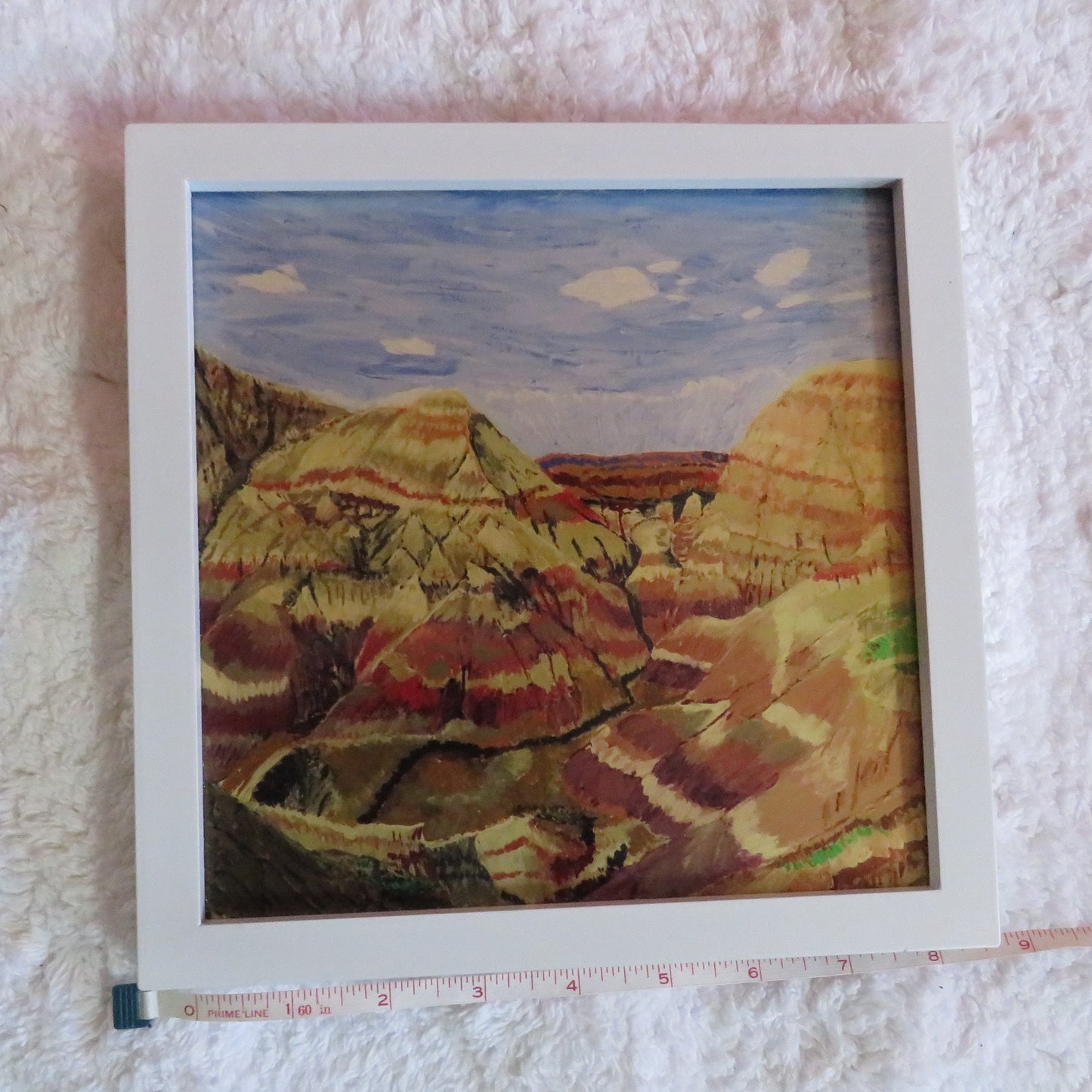 Painted Desert Art Print - 8x8 Signed Original Arizona Landscape, Wall Decor, Home Artisanal Touch