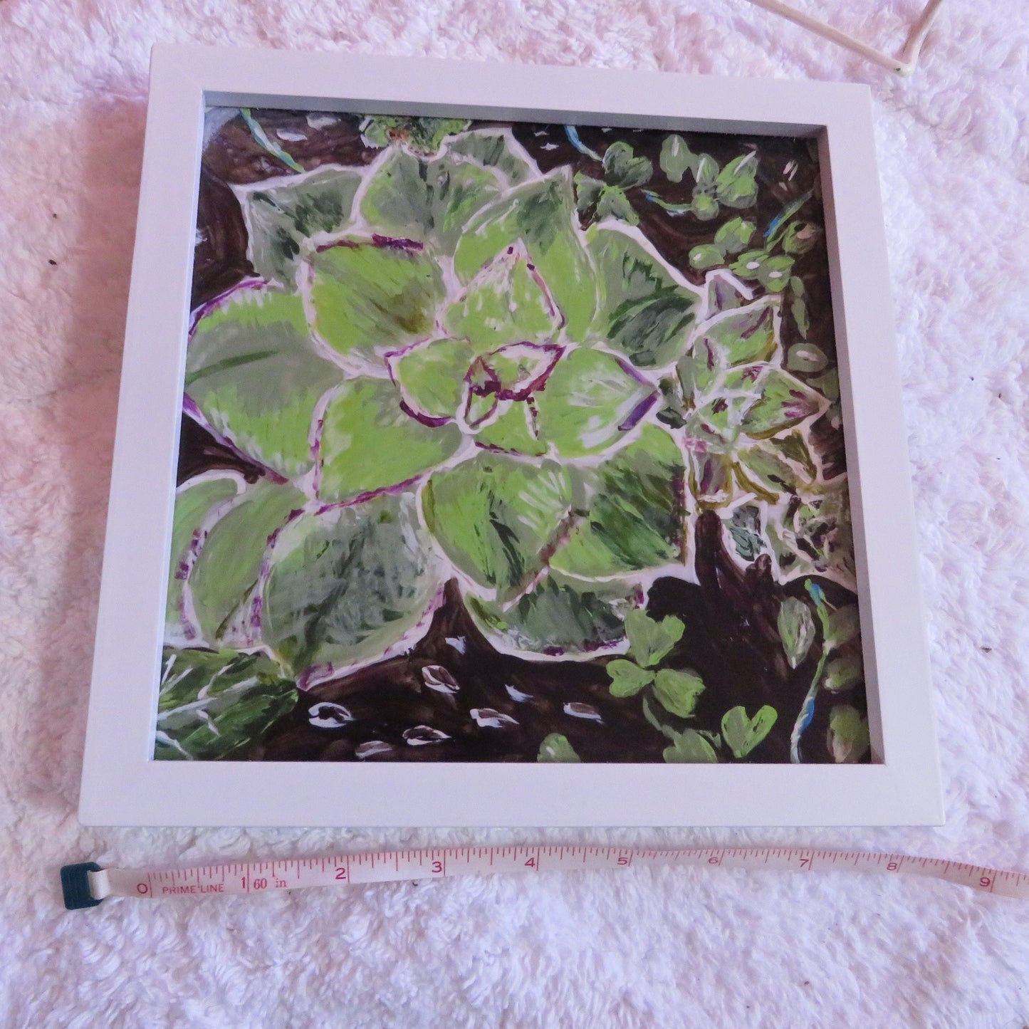 Botanical Art Print - Handmade Signed Succulent Painting 8x8, Perfect Home Decor