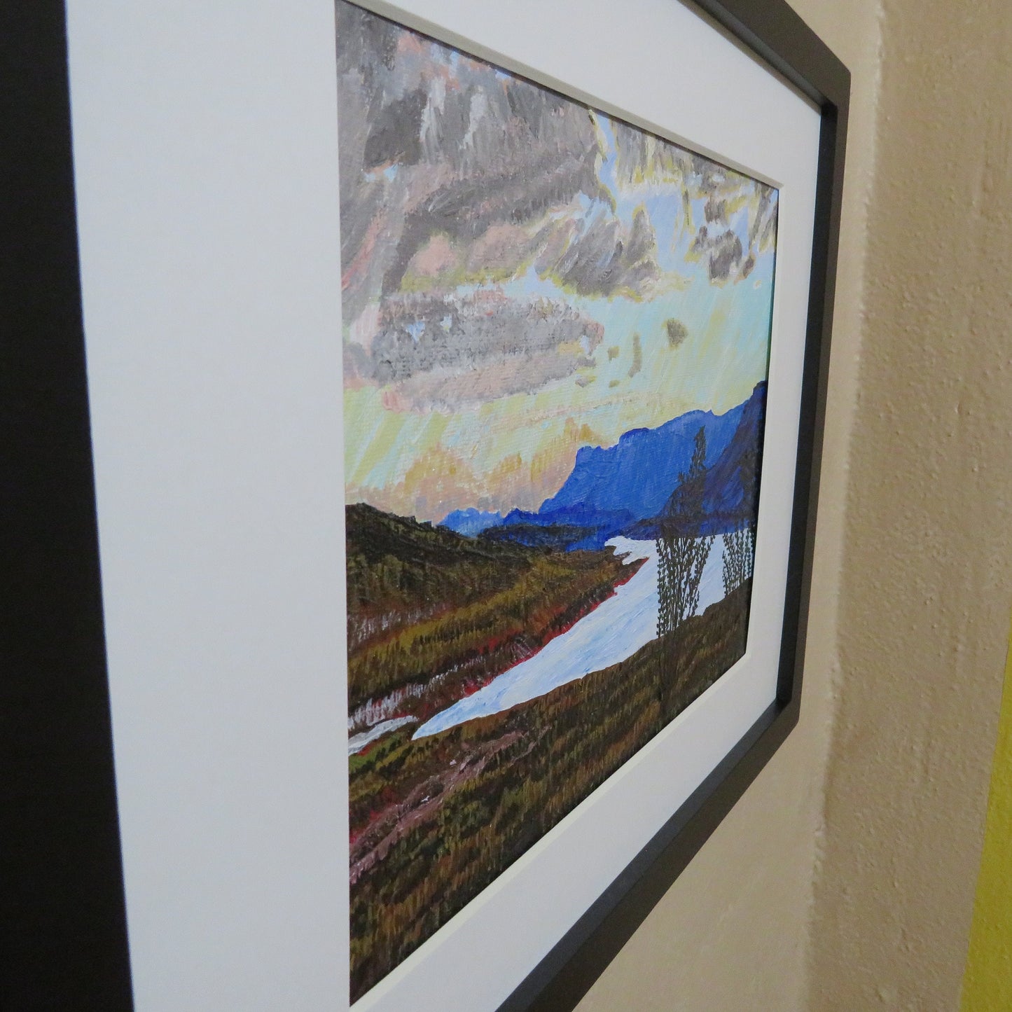 Hand-Painted Curecanti National Park Acrylic Canvas Art, Blue Mesa Landscape Wall Decor, 8x10