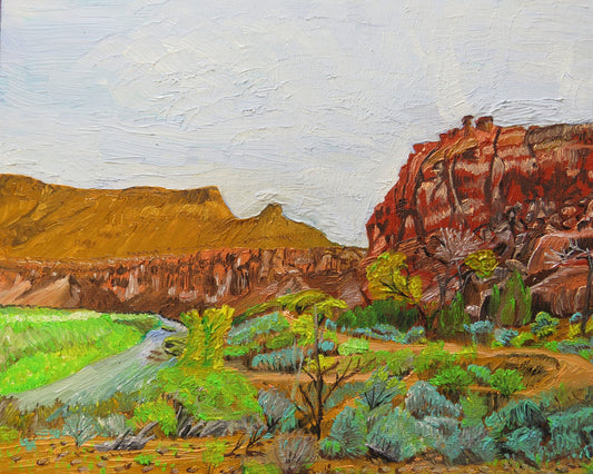 Vibrant Colorado Landscape Art Print - Dominguez Canyon Painting Reproduction