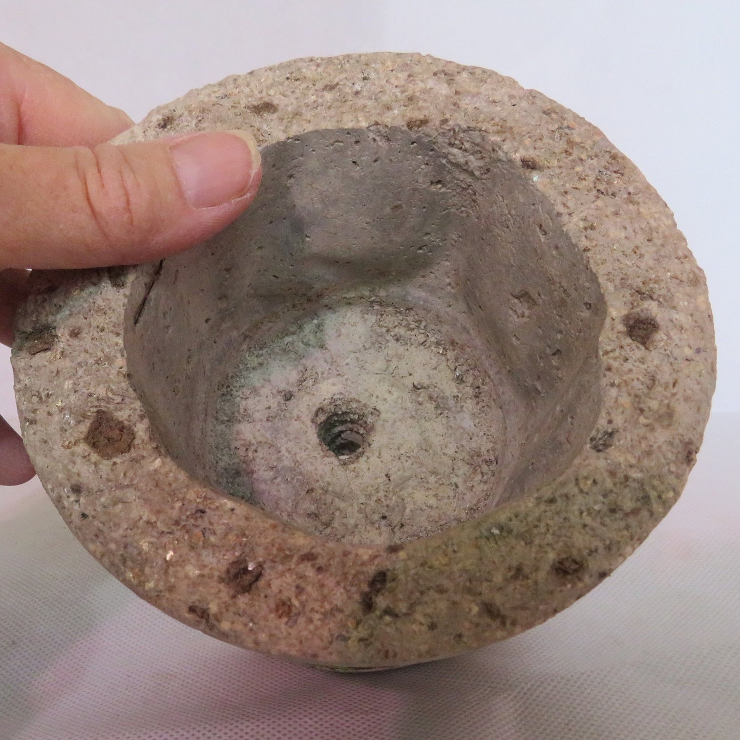 Handcrafted Hypertufa Planter with Coleus Leaf Design, Vibrant Garden Decor, Unique 4.5 Flower Pot