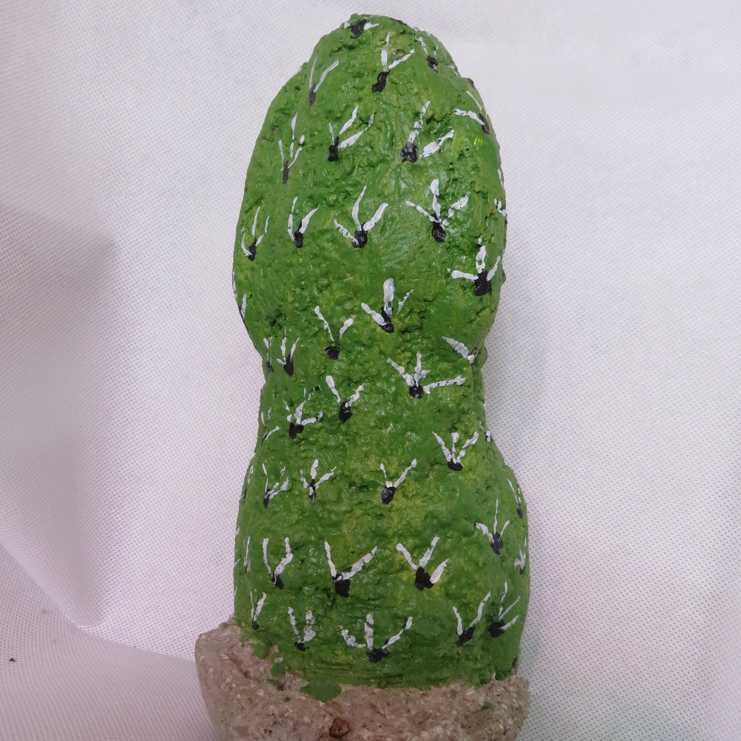 Handcrafted Hypertufa Prickly Pear Cactus Sculpture for Garden Decor