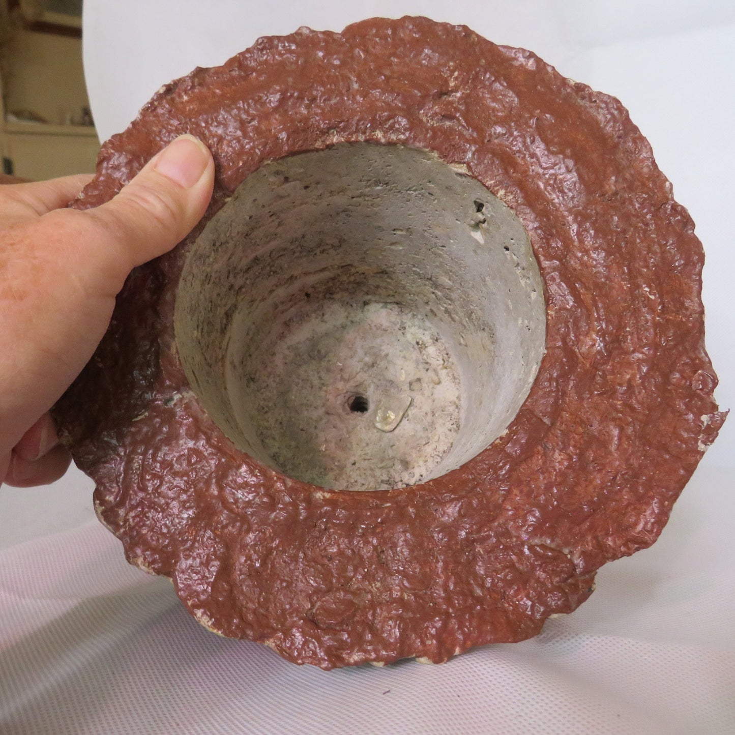 Unique 7 Inch Hypertufa Cat Petroglyph Planter - Indoor/Outdoor Native American Art