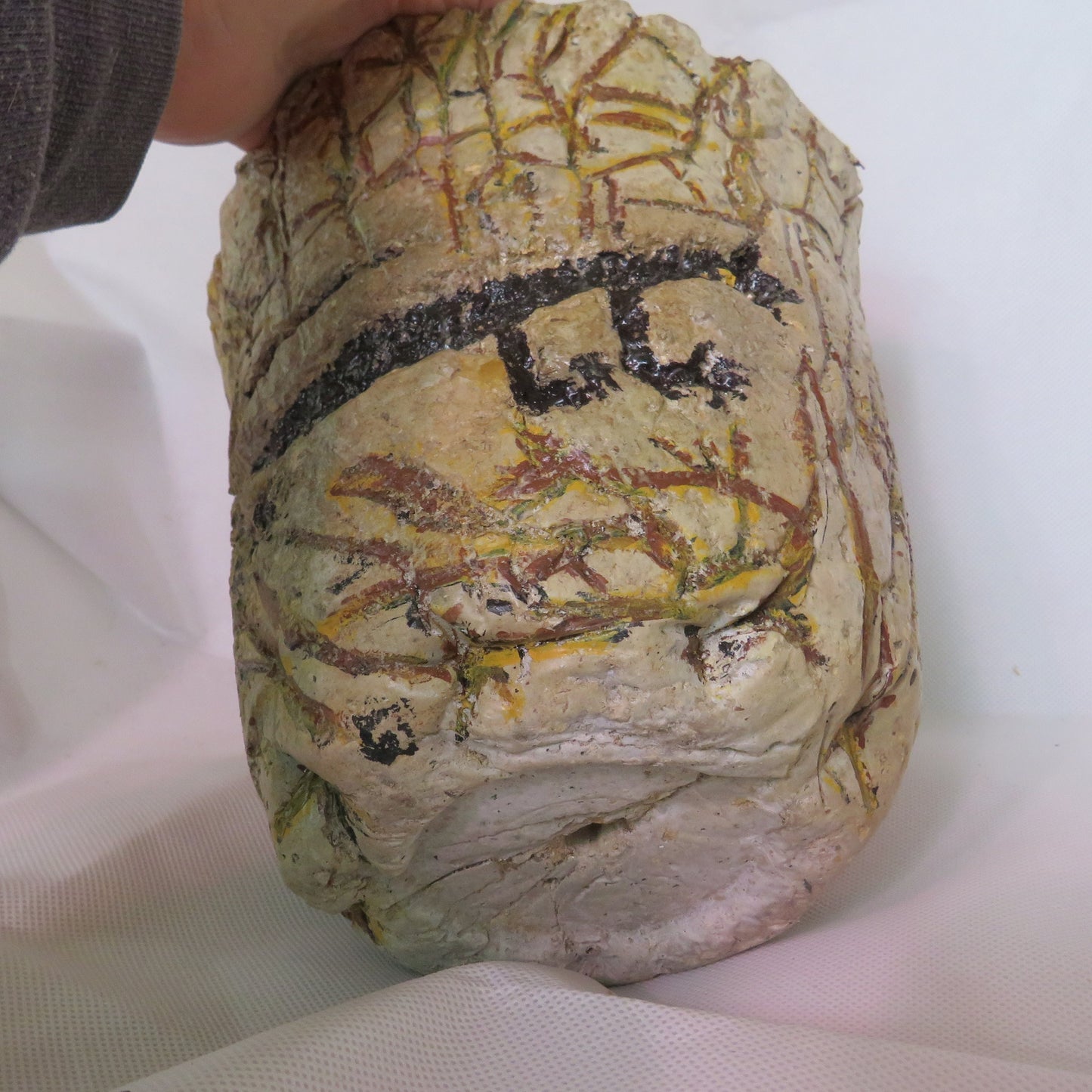 Unique 7 Inch Hypertufa Cat Petroglyph Planter - Indoor/Outdoor Native American Art