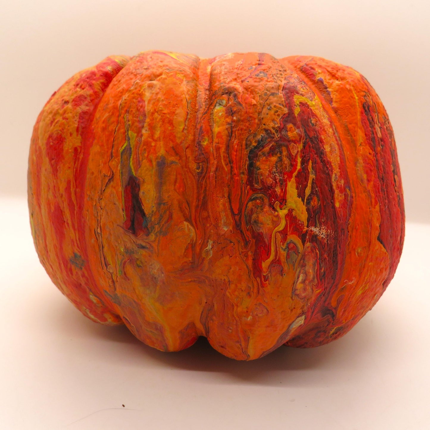 Handmade Hypertufa Pumpkin Planters for Halloween and Thanksgiving - Unique Fluid Art Decorations