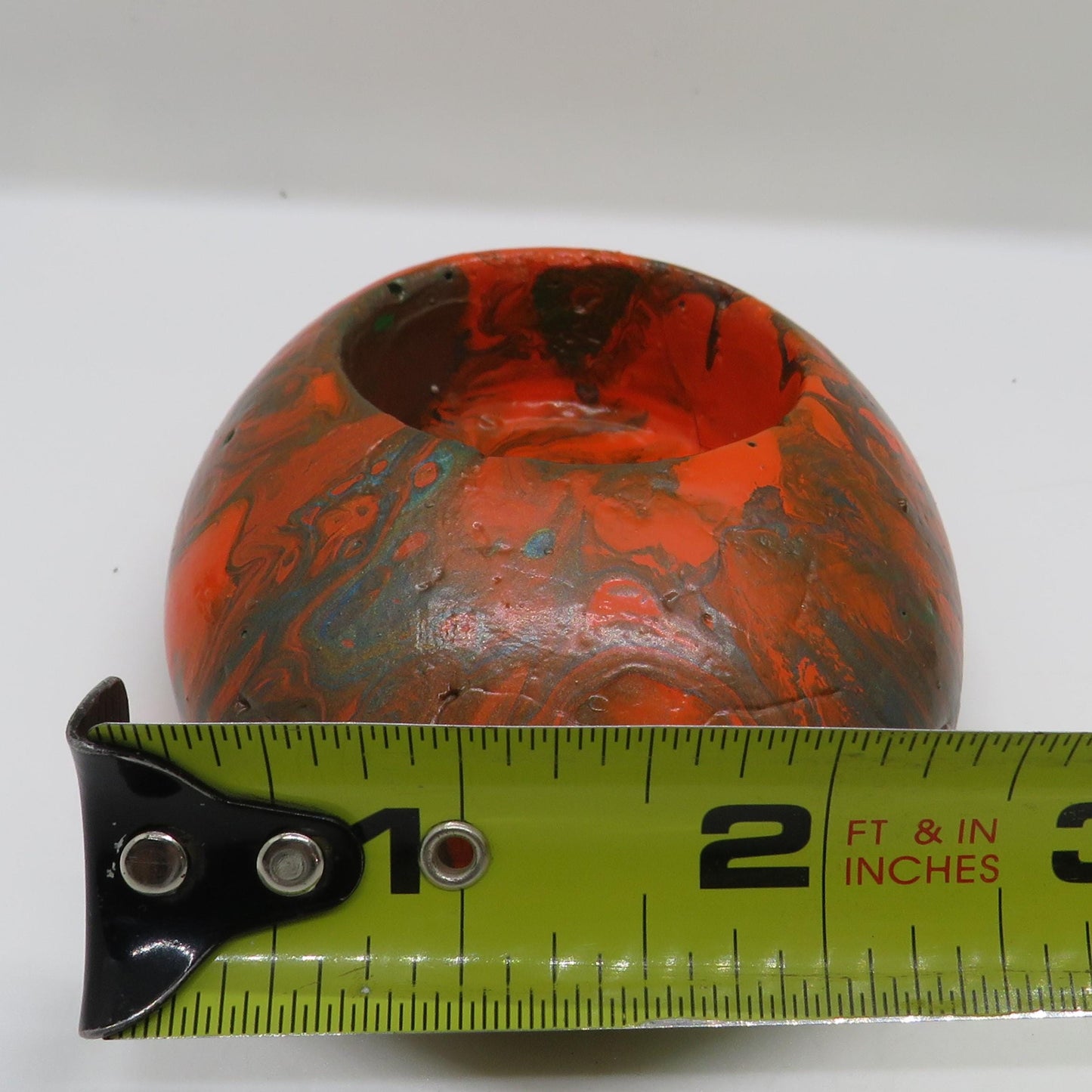 Beautiful Pour Paint Cement Oval Candle Holders - Customizable Colors for Votive or Tea Light Candles