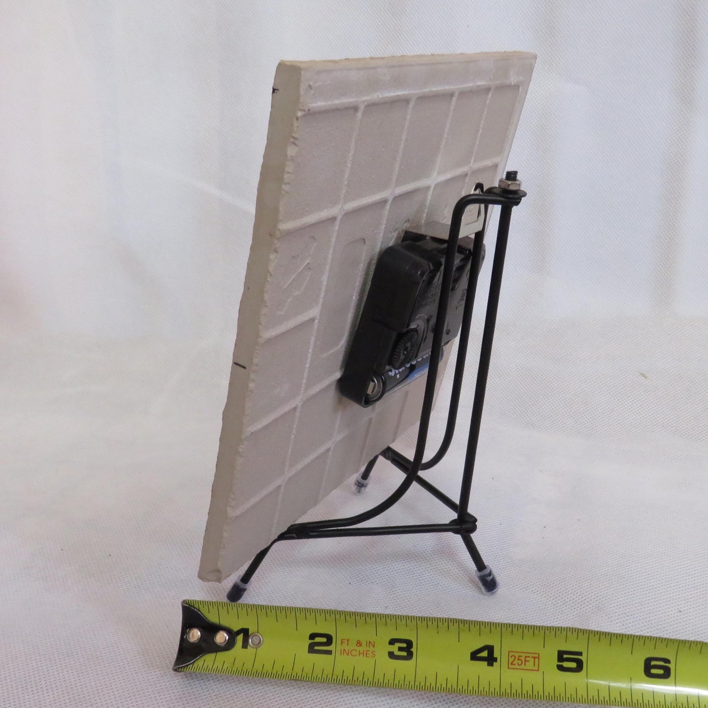 Hand Painted Mountain Clock on Recycled Tile – Autumn Colors, Rustler’s Loop Colorado Inspired, Wall/Table Clock, Habitat for Humanity