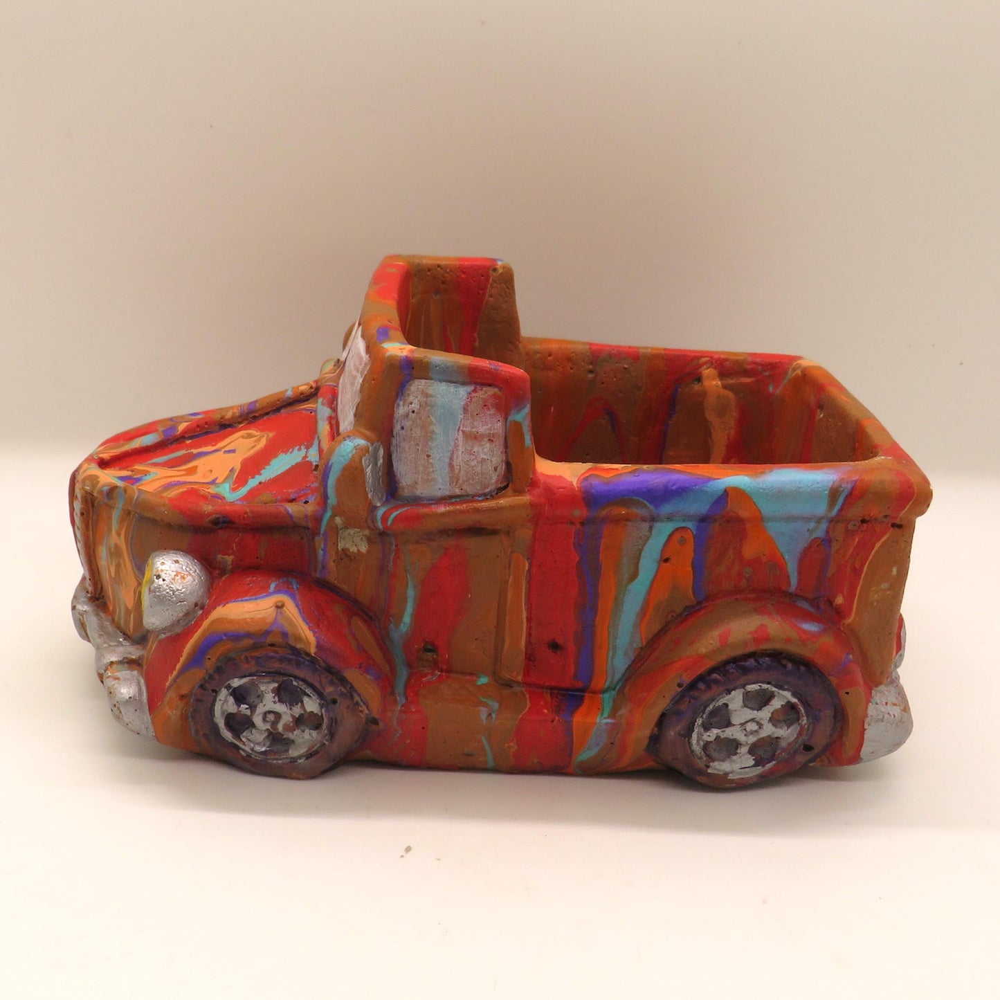 Handmade Retro Truck Planter - Unique Hand Painted Succulent Holder - Custom Colors & Designs Available