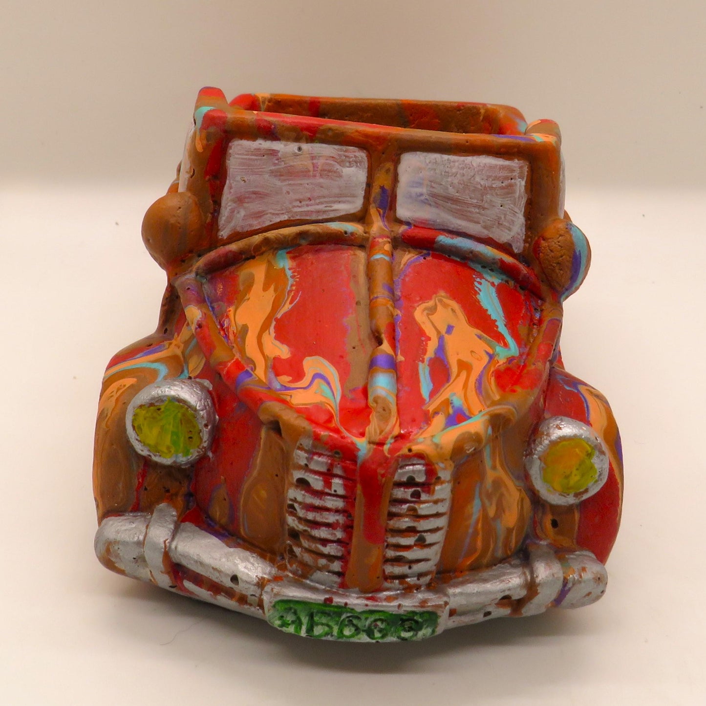 Handmade Retro Truck Planter - Unique Hand Painted Succulent Holder - Custom Colors & Designs Available