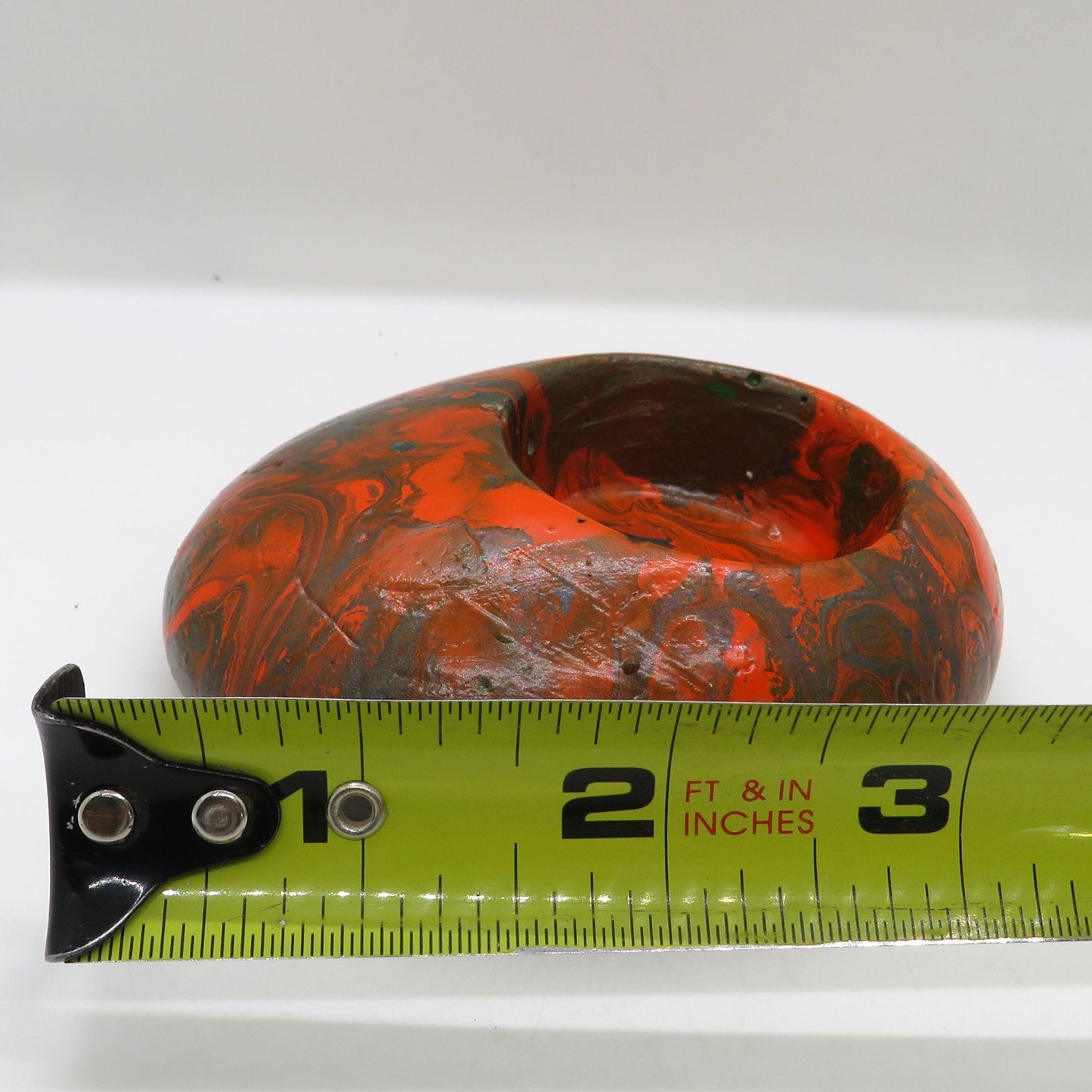 Beautiful Pour Paint Cement Oval Candle Holders - Customizable Colors for Votive or Tea Light Candles