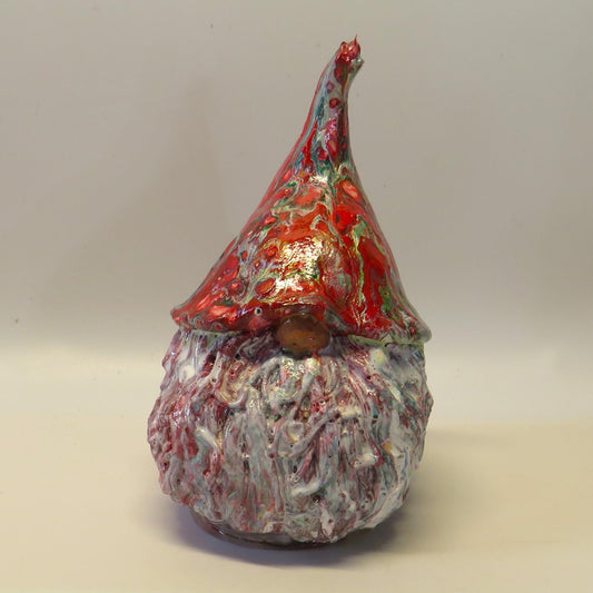 Handcrafted Cement Gnome - Fall and Holiday Painted Garden Decor - Swedish Mold - Custom Colors Available